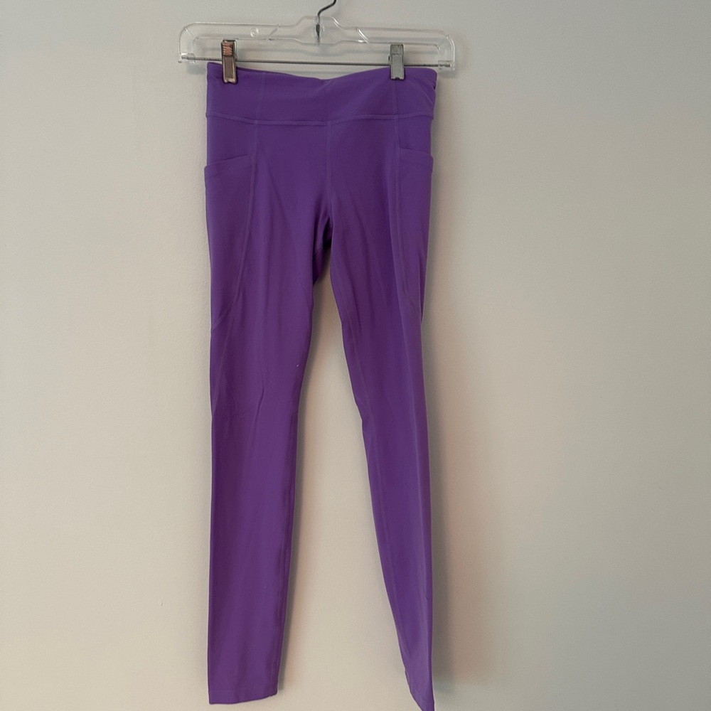 Athleta Girl Purple Pocket Leggings